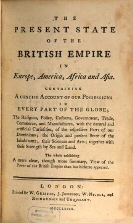 The present state of the british empire