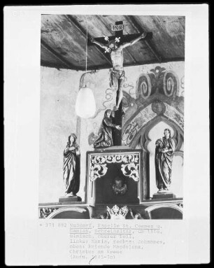 Schreinaltar mit Madonna und den Heiligen Cosmas, Damian, Sebastian und Jakobus dem Älteren