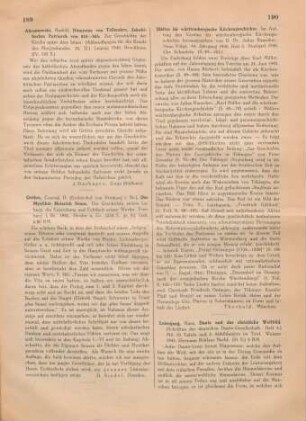 189 [Rezension] Gröber, Conrad, Der Mystiker Heinrich Seuse