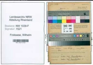 Entnazifizierung Wilhelm Froboese , geb. 01.09.1890 (Werkmeister)
