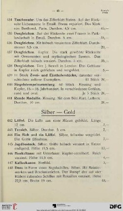 Silber- Gold (Nr. 442-461)