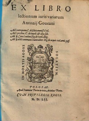 Ex libro lectionum iuris variarum