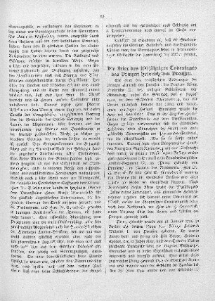 Die Feier des 100jährigen Todestages des Prinzen Heinrich von Preußen
