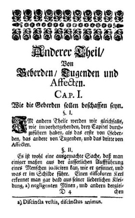 Cap. I. Wie die Geberden sollen beschaffen seyn