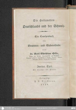 Theil 2: Die Nord- und Ostsee-Bäder : für Badereisende ; mit Kärtchen und Plänen