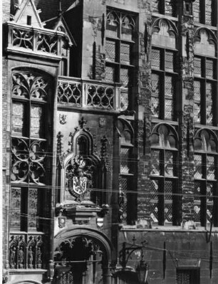 Häuser am Van-Eyck-Platz, Brügge, Flandern, Belgien