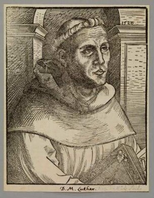 Bildnis des Martin Luther als Augustinermönch vor einer Nische