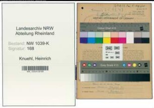 Entnazifizierung Heinrich Knuehl , geb. 20.03.1887 (Beamter)