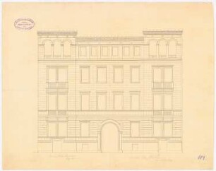 Haus für Maurermeister Schneider in der Anhalter Straße, Berlin: Ansicht (Durchzeichnung)