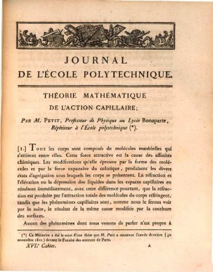 Journal de l'Ecole Polytechnique. 9, 9 = Cah. 16. 1813