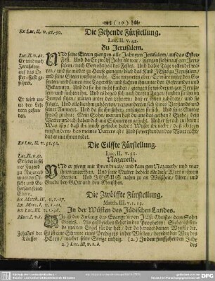 Die Zehende Fürstellung. [Lucas - Kapitel 2, v. 42] Zu Jerusalem