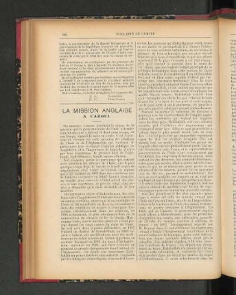 La Mission Anglaise a Caboul.