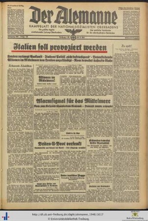 08.05.1940 (Mittwoch-Ausgabe)