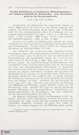 17: Direkte Schwärzung verschiedener Photometerpapiere und farbensensibilisierter Bromsilber- und Chlorsilbergelatine im Sonnenspektrum