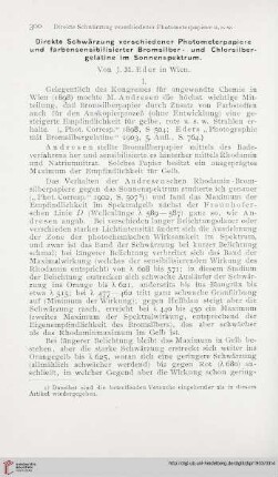 17: Direkte Schwärzung verschiedener Photometerpapiere und farbensensibilisierter Bromsilber- und Chlorsilbergelatine im Sonnenspektrum