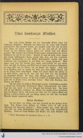 Zwei Konstanzer Musiker.