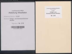 Bestallung der Drosten im Amte Vlotho