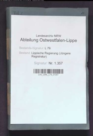 Veranlagung zur Gebäudesteuer in der Stadt Blomberg, Band 1