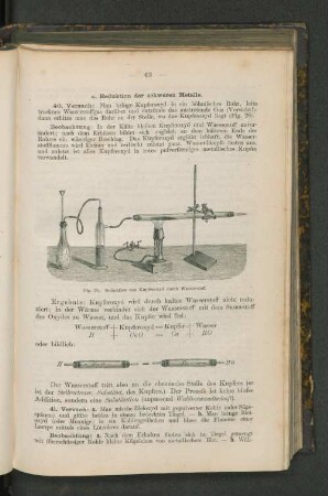 Fig. 28. Reduktion von Kupferoxyd durch Wasserstoff.