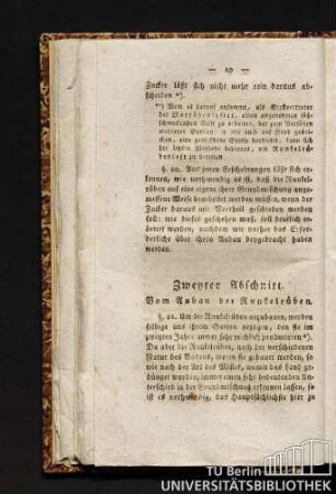 Zweyter Abschnitt. Vom Anbau der Runkelrüben.