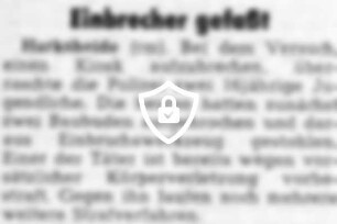 Einbrecher gefaßt