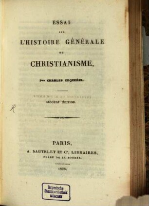 Essai sur l'histoire général du Christianisme