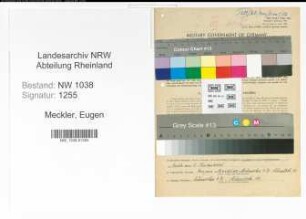 Entnazifizierung Eugen Meckler , geb. 08.12.1886 (Kaufmann)