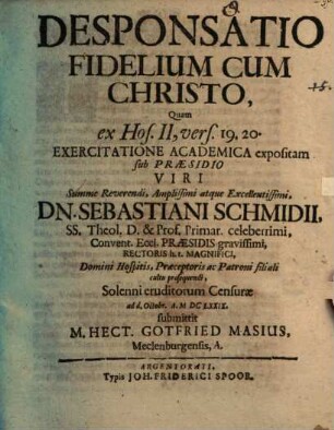 Desponsatio Fidelium Cum Christo