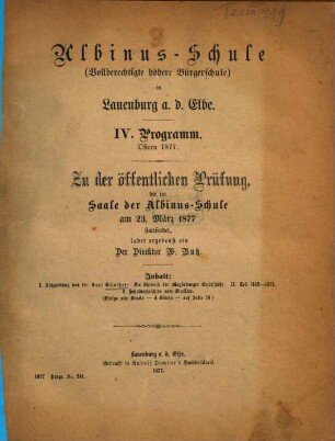 Programm. 4. 1876/77