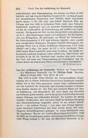 311-312 [Rezension] Michel, Anton, Humbert und Kerullarios; 1. Band