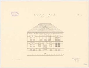Amtsgericht, Finsterwalde: Aufriss Vorderansicht 1:100