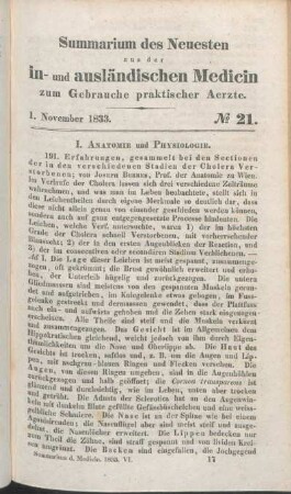 1. November 1833. No 21.