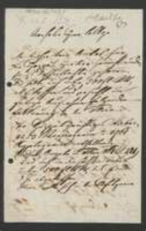 Brief von Anton Eleutherus Sauter an Unbekannt