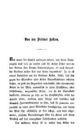 Von den Berliner Kellern