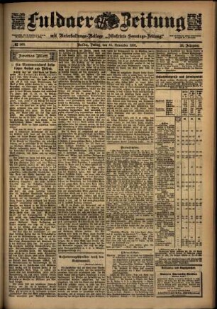 Zweite Ausgabe vom Freitag, den 15. November 1901.