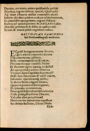 Ecquid laurigerae novem sorores ...