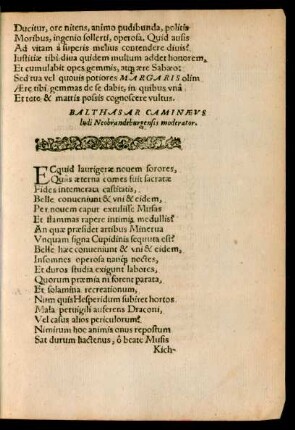 Ecquid laurigerae novem sorores ...