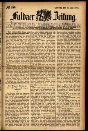 Ausgabe vom Dienstag, den 11. Juli 1882.