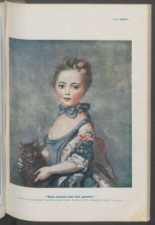 "Uma menina com seu gatinho"