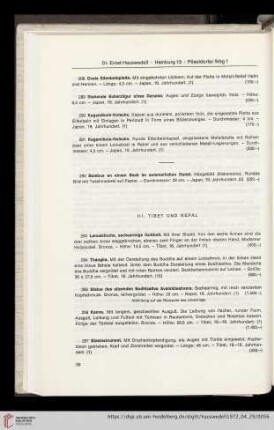 III. Tibet und Nepal (Nr. 293-306)