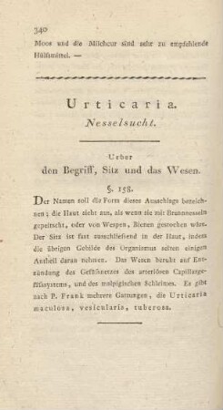 Urticaria. Nesselsucht