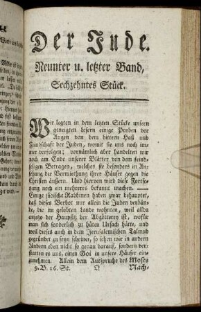 Sechzehntes Stück.