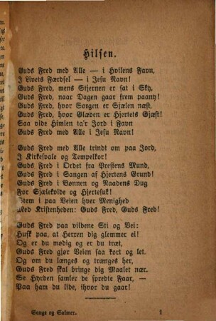 Sange og Salmer, aeldre og nyere : Samlede og udgivne af B. M. Bye