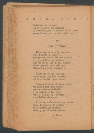 IV - Los últimos