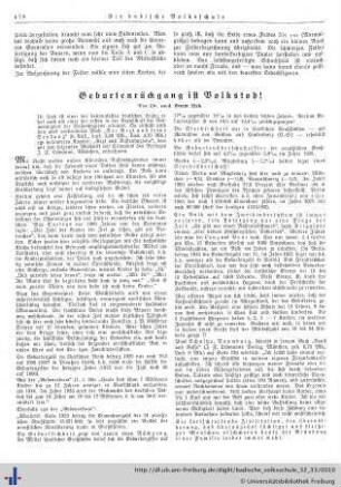 Geburtenrückgang ist Volkstod