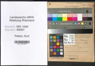 Entnazifizierung Kurt Peters , geb. 08.11.1906 (Arbeiter)