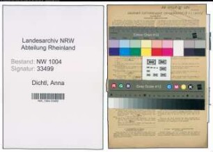 Entnazifizierung Anna Dichtl , geb. 20.07.1906 (Hausangestellte)