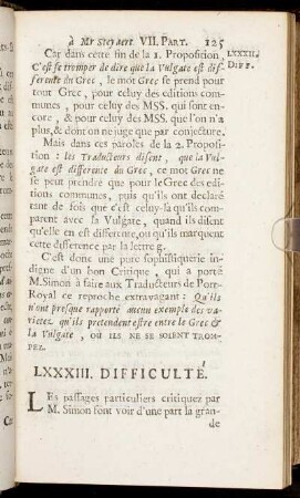 LXXXIII. Difficulté. - LXXXV. Difficulté.
