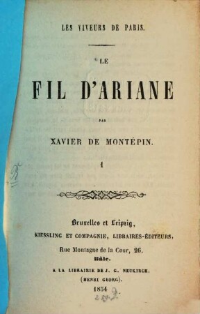 Le fil d'Ariane, 1