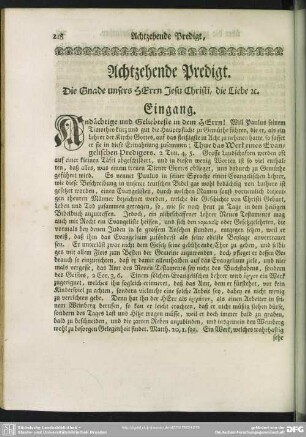 Achtzehende Predigt